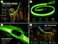USB Rechargeable LED Dog Leash – Glowing Safety Leash with 3 Light Modes for Night Walking | Small, Medium & Large Dogs